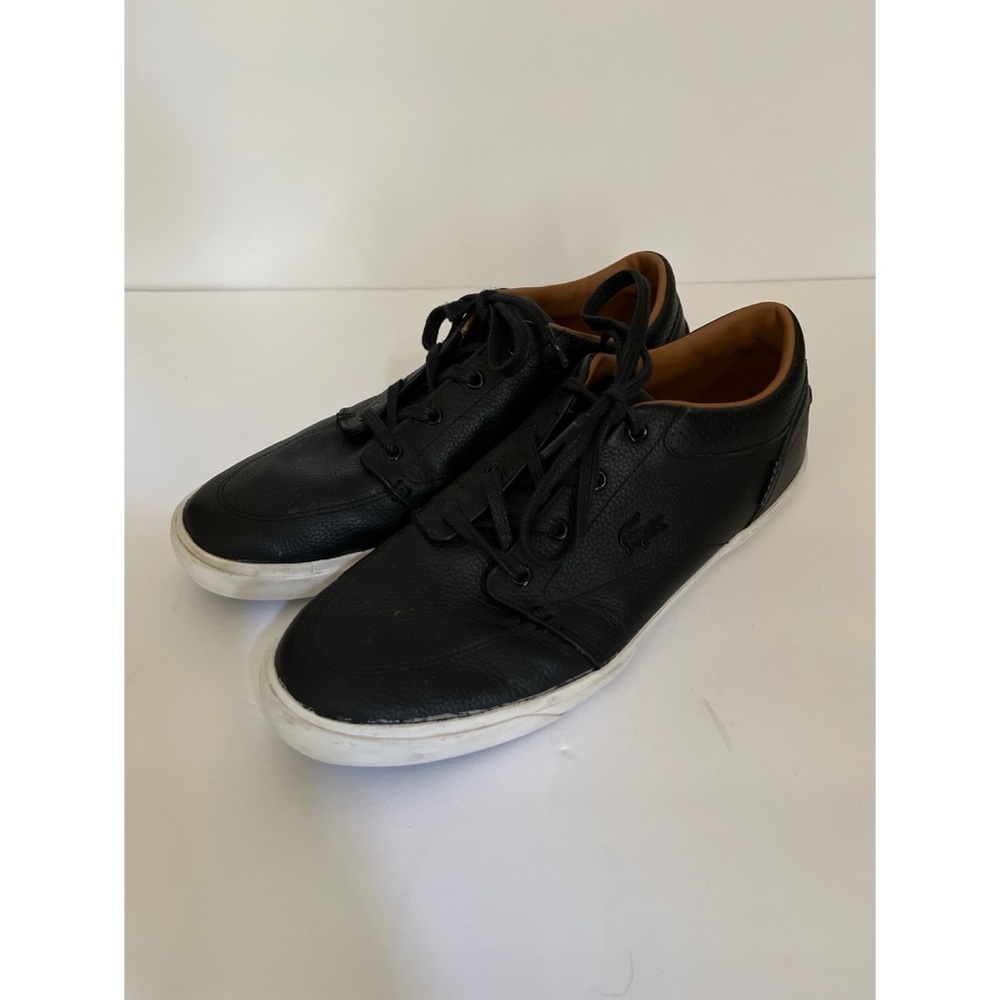 Lacoste Bayliss Black Leather Sneakers Men’s Size 9